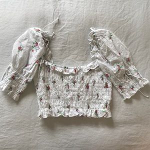 For Love & Lemons Tarte Eyelette Crop Top
